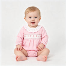Load image into Gallery viewer, Kleo Kids Pink Velour Heart Romper