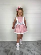 Load image into Gallery viewer, Ceyber Girls Pink Cherry Double Bow Dress