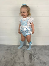 Load image into Gallery viewer, Ceyber Baby Girls Blue Bunny Romper