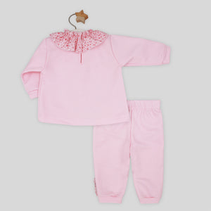 Rapife Girls Floral Collar Lounge Set