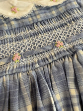 Load image into Gallery viewer, Beau Kid Girls Blue Tartan Smock Dress