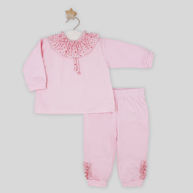 Rapife Girls Floral Collar Lounge Set