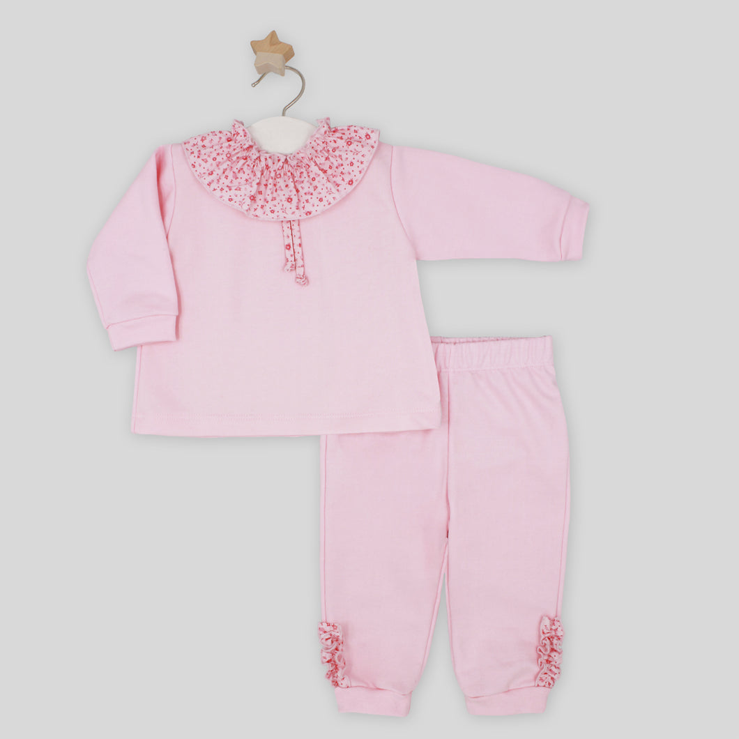 Rapife Girls Floral Collar Lounge Set