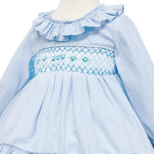 Load image into Gallery viewer, Wee Me Baby Girls Blue Smock Dress