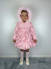 Load image into Gallery viewer, Wee Me Pink Ruffle Coat