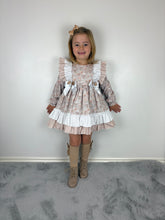 Load image into Gallery viewer, Ceyber Tan Carousel Print Dress