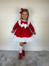 Load image into Gallery viewer, Ceyber Girls Red and White Dress