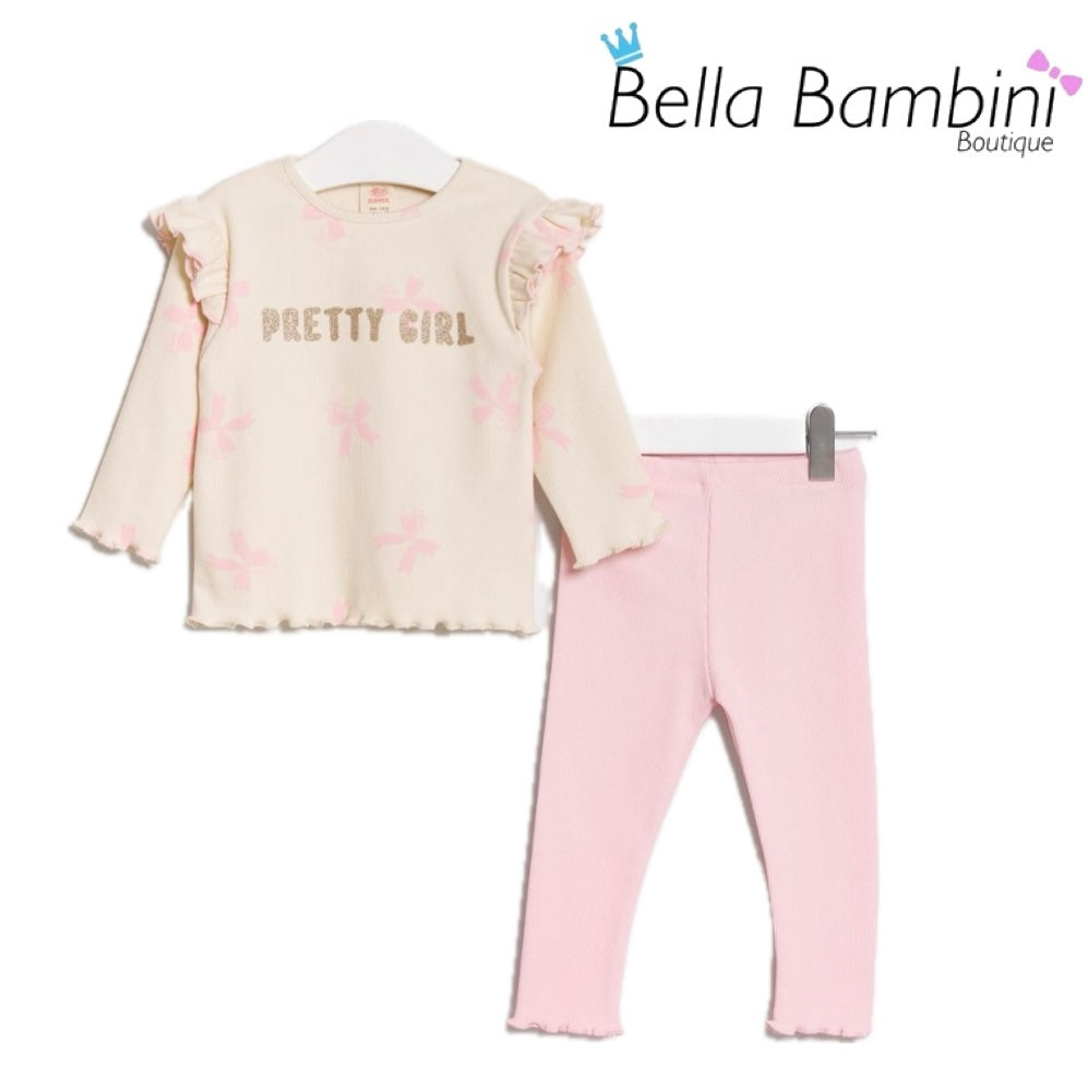Pink Pretty Girl Legging Set 9M-24M