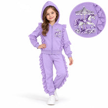 Load image into Gallery viewer, Giorgio Bambini Older Girls Lilac Frill Carousel Lounge Set