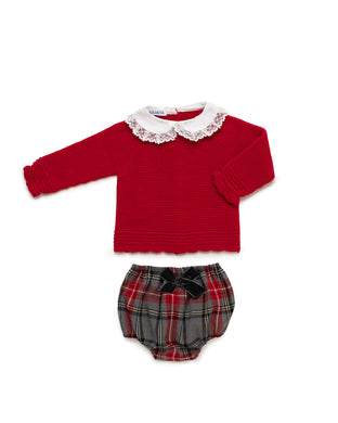 Juliana Alegoria Red Knit Jam Set