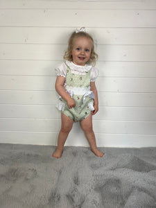 Ceyber Baby Girls Mint Animal Romper