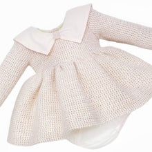 Load image into Gallery viewer, Wee Me Baby Girls Pink Bow Collar Dress