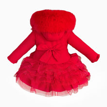 Load image into Gallery viewer, Wee Me Red Ruffle Coat