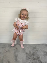 Load image into Gallery viewer, Ceyber Baby Girls Pink Teddy Romper