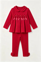 Load image into Gallery viewer, Visara Girls Red Bow Legging Set