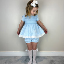 Load image into Gallery viewer, Mabini Girls Blue Bloomer Dress Smock