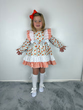 Load image into Gallery viewer, Ceyber Orange Pumpkin Print Dress