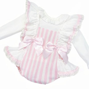 Wee Me Baby Girls Stripe Romper