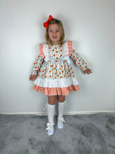 Load image into Gallery viewer, Ceyber Orange Pumpkin Print Dress