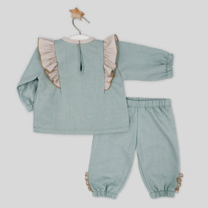 Rapife Girls Green Lounge Set