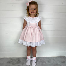 Load image into Gallery viewer, Ceyber Girls Pink Frill Collar Dress