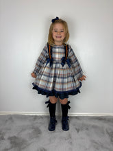 Load image into Gallery viewer, Ceyber Navy &amp; Orange Dress