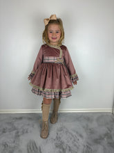 Load image into Gallery viewer, Ceyber Dusky Pink Velvet Side Bow Dress
