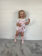 Load image into Gallery viewer, Ceyber Baby Girls Pink Teddy Romper