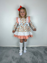 Load image into Gallery viewer, Ceyber Orange Pumpkin Print Dress