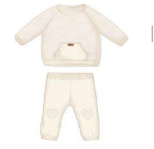 Load image into Gallery viewer, iDO Baby Girls Cream Teddy Bear Lounge Set