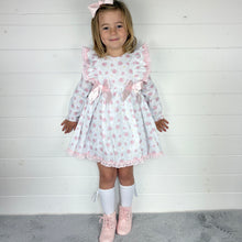 Load image into Gallery viewer, Ceyber Pink Floral Double Bow Dress