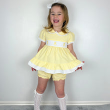 Load image into Gallery viewer, Mabini Girls Lemon Bunny Smock Jam Set