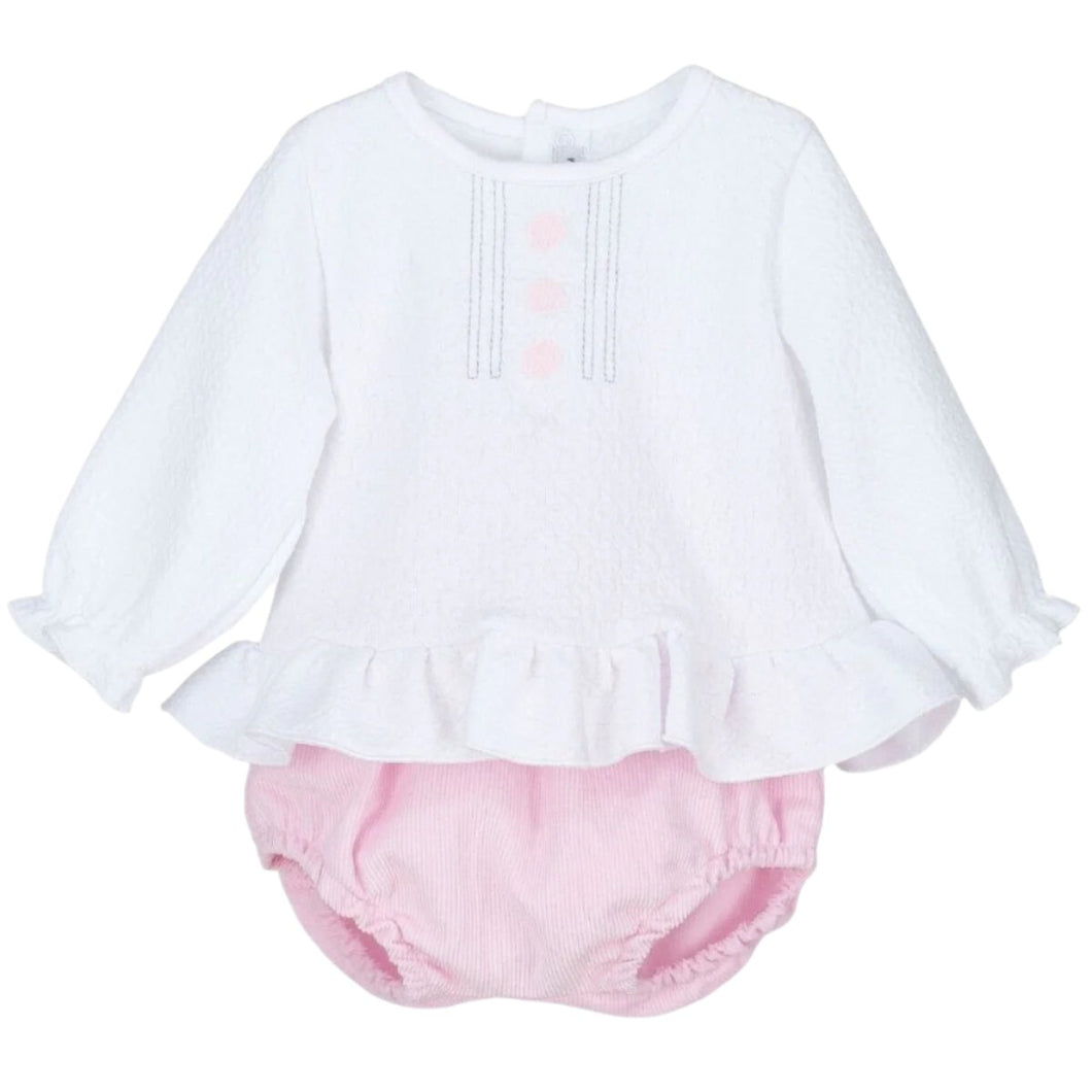 Calamaro Baby Girls Pink Dot Jam Set