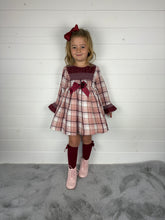 Load image into Gallery viewer, Ceyber Smock Burgundy Dress