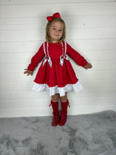 Load image into Gallery viewer, Ceyber Red Double Bow Dress