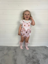 Load image into Gallery viewer, Ceyber Baby Girls Pink Teddy Romper
