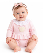 Load image into Gallery viewer, Kleo Kids Pink Knit Frill Teddy Bear Jam Set