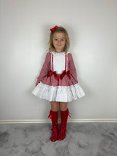 Load image into Gallery viewer, Ceyber Red Gingham Dress