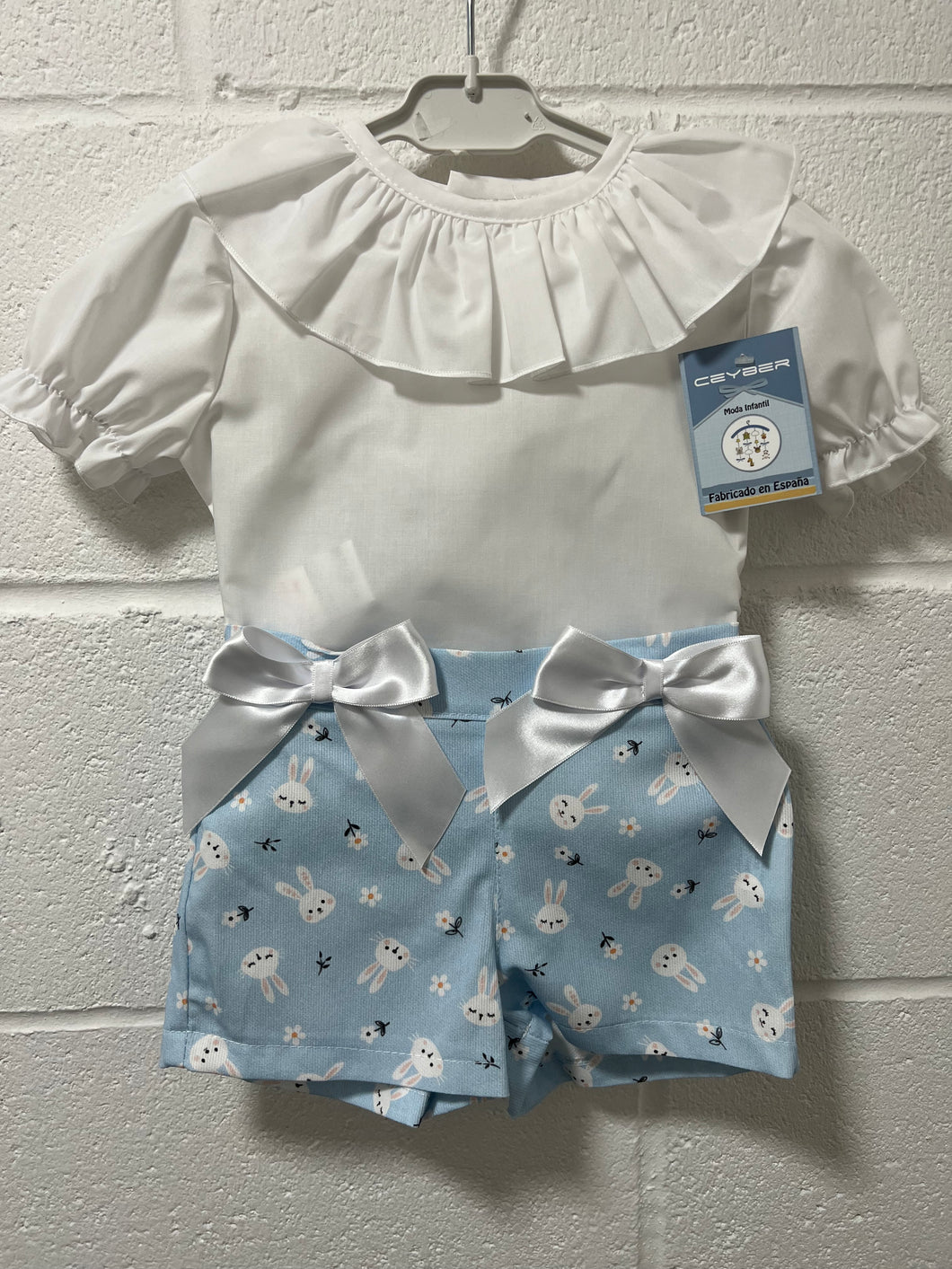 Ceyber Girls Blue Bunny Short Set