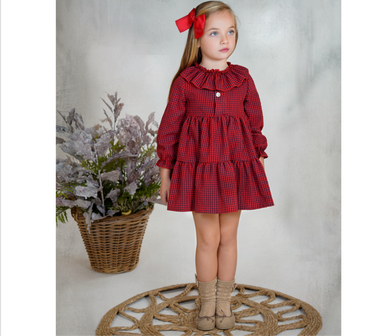 Dbb PETITBB Older Girls Red Check Dress PRE ORDER