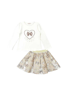 Giorgio Bambini Love Heart Skirt Set