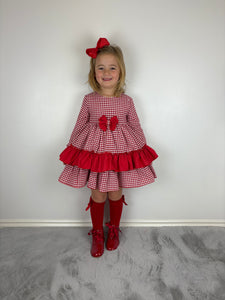 Ceyber Red Gingham Dress
