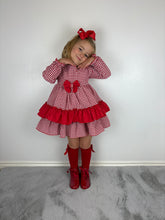 Load image into Gallery viewer, Ceyber Red Gingham Dress