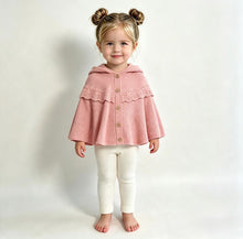 Load image into Gallery viewer, Lily &amp; Jack Girls Pink Knitted Hooded Poncho &amp; Leggings