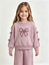 Load image into Gallery viewer, Giorgio Bambini Dusky Blush Bow Flare Lounge Set