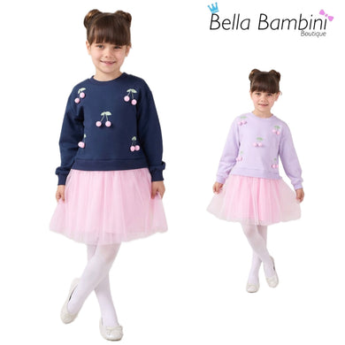 Bupper Older Girls Cherry Tulle Dress
