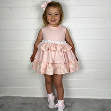 Load image into Gallery viewer, Ceyber Girls Pink Gingham Puffball Style Dress