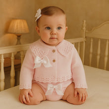 Load image into Gallery viewer, Dulce De Fresa Baby Girls Light Pink Knit Set