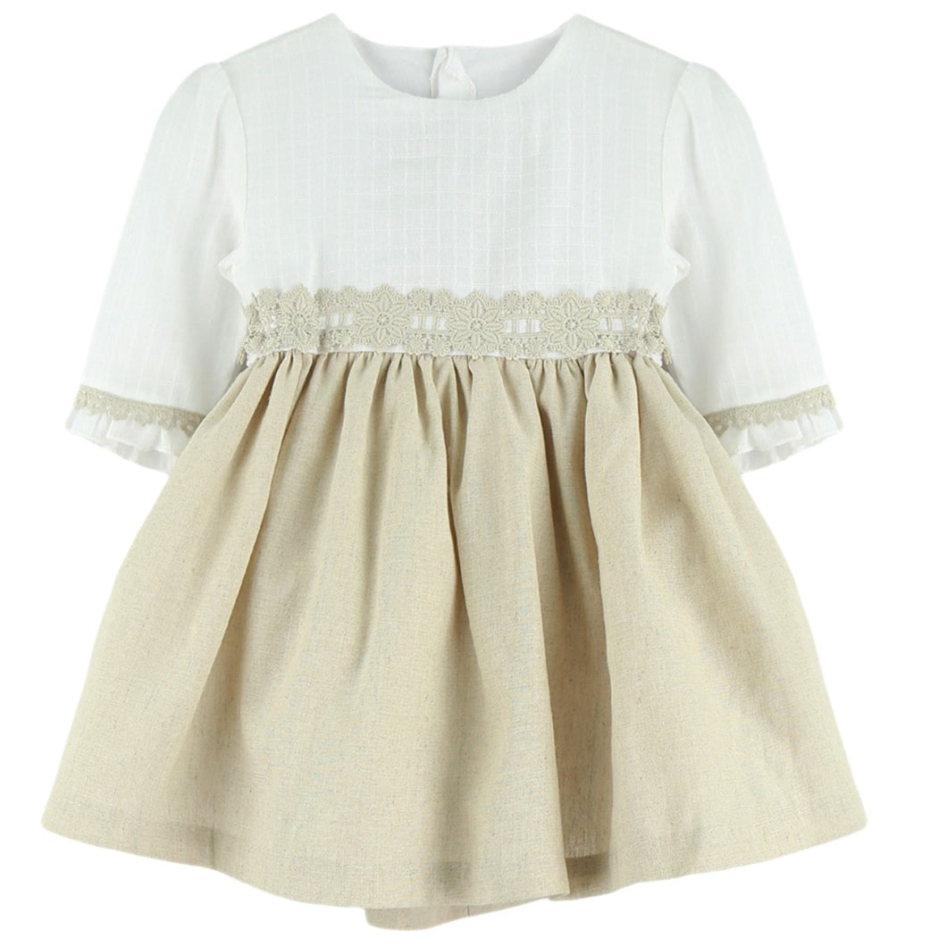 Baby Ferr Older Girls Beige Dress