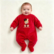 Load image into Gallery viewer, iDO Baby Boys My First Christmas Bunny Baby Grow